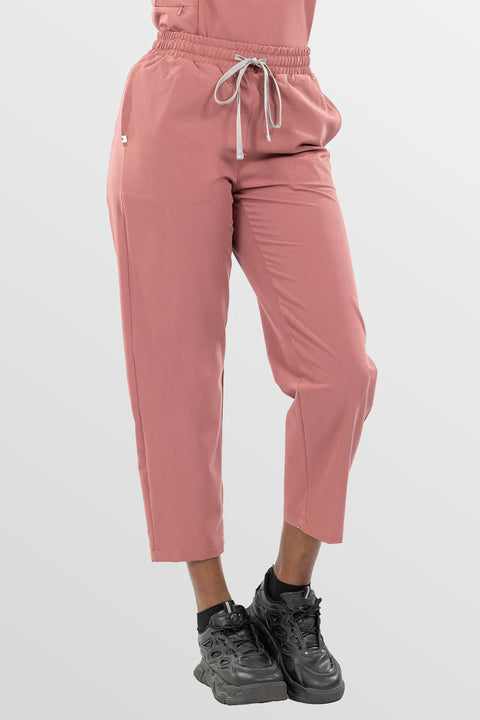 Eadflie Women's Slim Fit Tapered Cargo Workwear Pants 07 - Flesh Pink