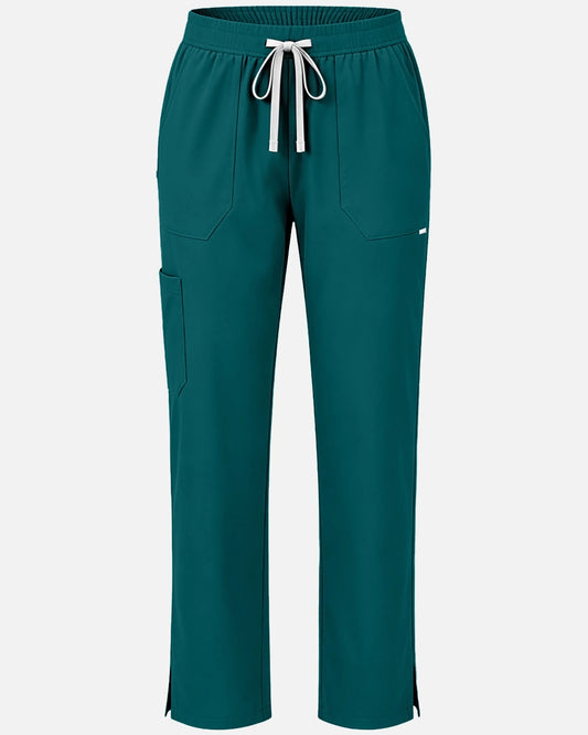 Dark Green – Eadflie Women's Woven Straight-Leg Uniform Pants – Structured Tailored Bottoms – product image 71