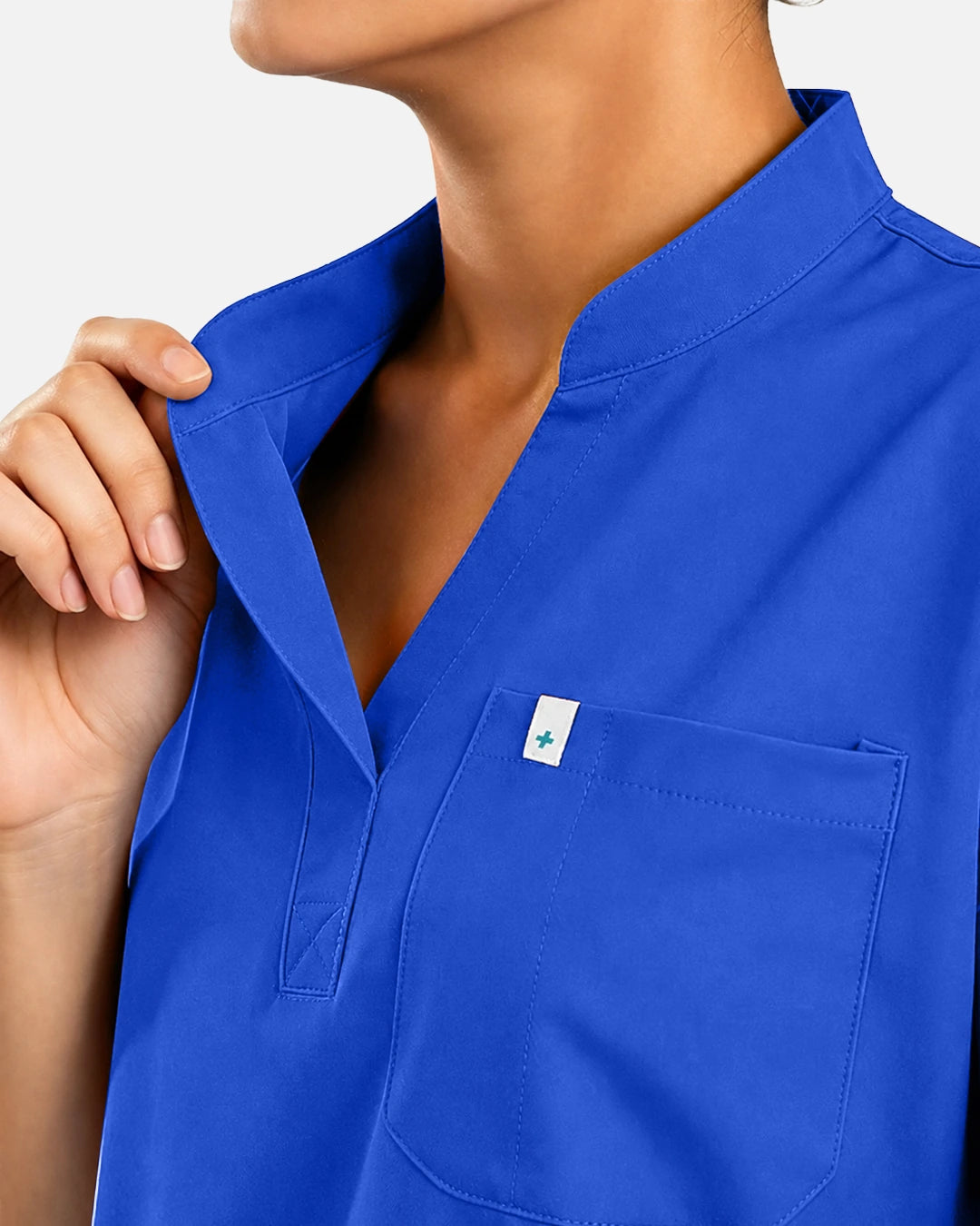 Royal Blue – Eadflie Women's Sleeveless Henley Uniform Top – product image 35