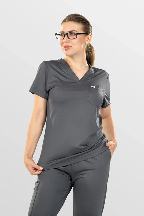 Eadflie Women's Classic V-Neck Uniform Top