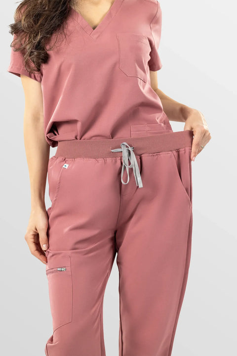 Eadflie Women's Multi-Pocket Jogger Workwear Pants 03 - Flesh Pink