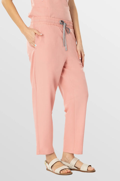 Eadflie Women's Slim Fit Tapered Cargo Workwear Pants 07 - Pink