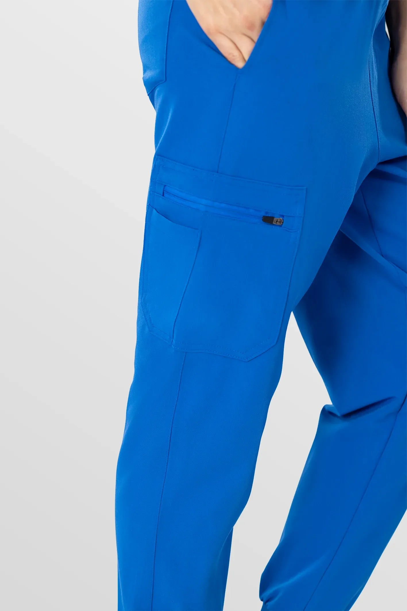 Royal Blue Eipnare Women's Henley Collar Sleeveless Jogger Scrub Set - Stretch Medical Scrubs for Women