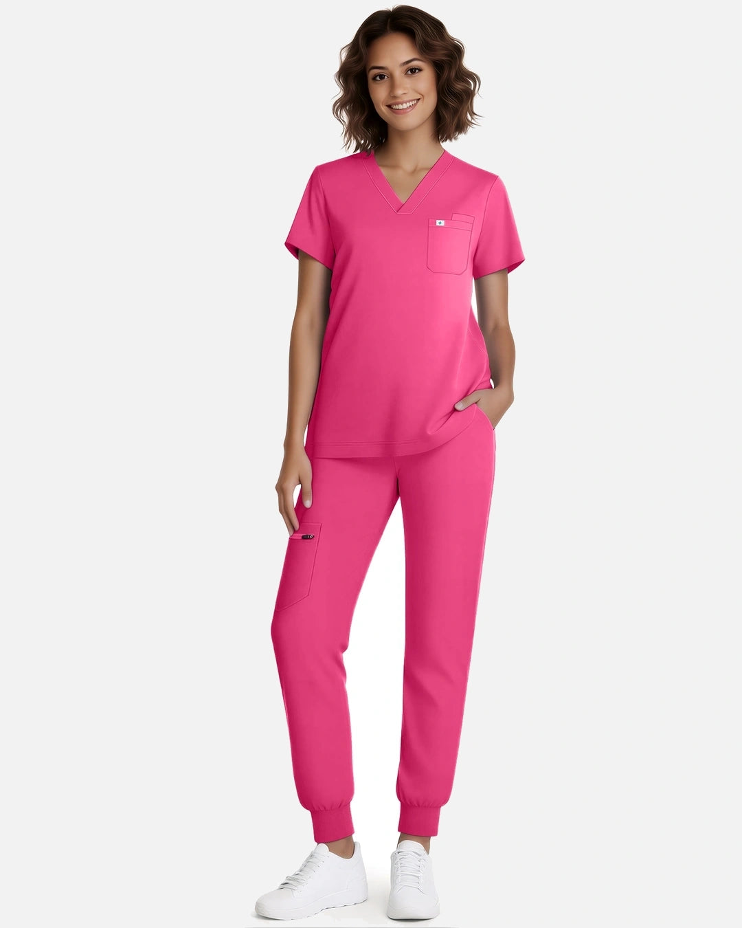 Azalea Pink – Eadflie Women's Classic Jogger Uniform Pants – product image 10