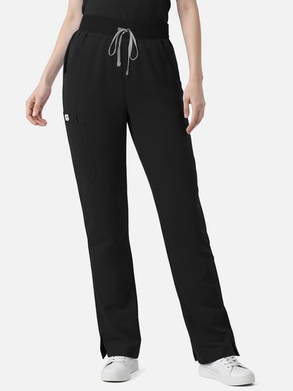 Black – Eadflie Women's Zip Polo Straight-Leg Uniform Set – product image 26
