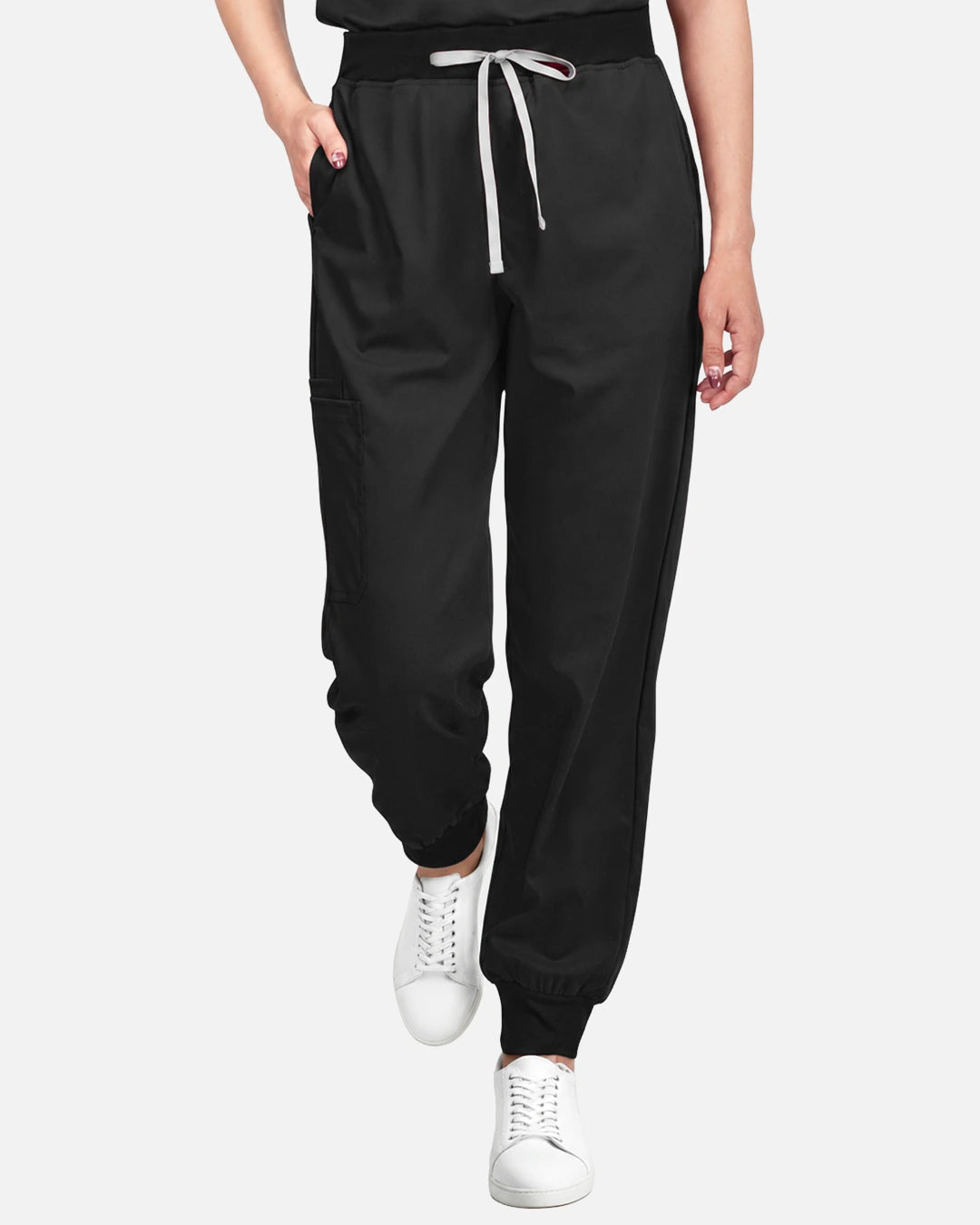 Black – Eadflie Women's Tapered Jogger Uniform Pants – Soft Stretch Bottoms – product image 14