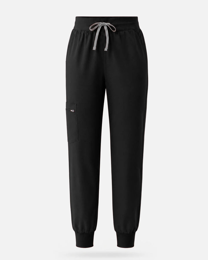 Eadflie Women's Multi-Pocket Jogger Uniform Pants - Black