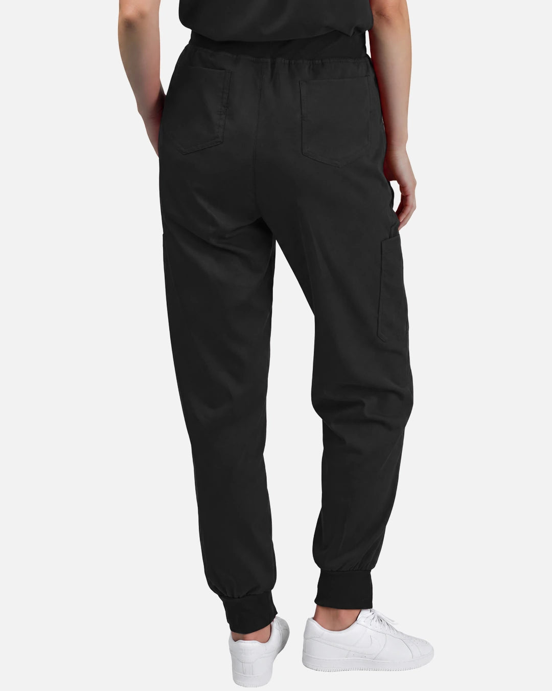Black – Eadflie Women's Tapered Jogger Uniform Pants – Soft Stretch Bottoms – product image 17