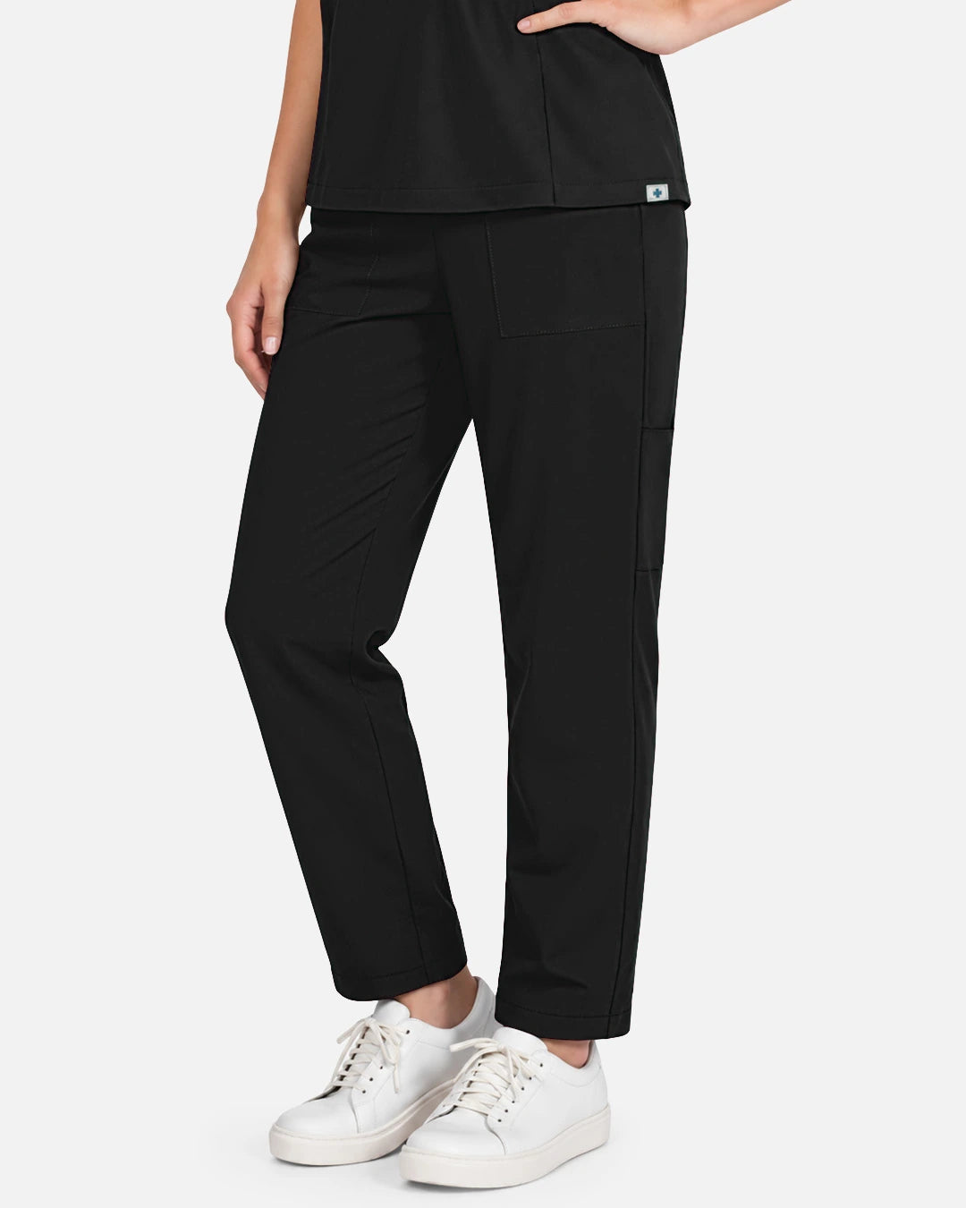 Black – Eadflie Women's Slim Fit Tapered Cargo Uniform Pants – product image 41