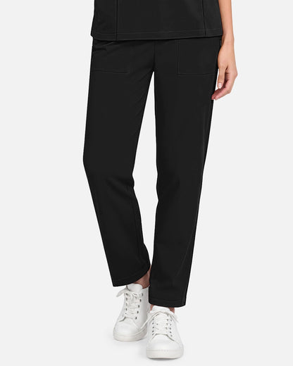 Black – Eadflie Women's Slim Fit Tapered Cargo Uniform Pants – product image 38