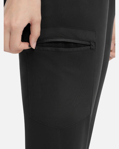 Black – Eadflie Women's Knit V-Neck Jogger Uniform Set – product image 21