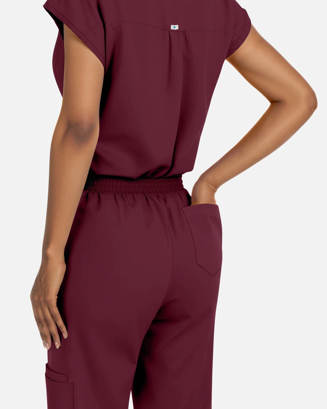 Burgundy Red – Eadflie Women's Sleeveless Henley Uniform Top – product image 64