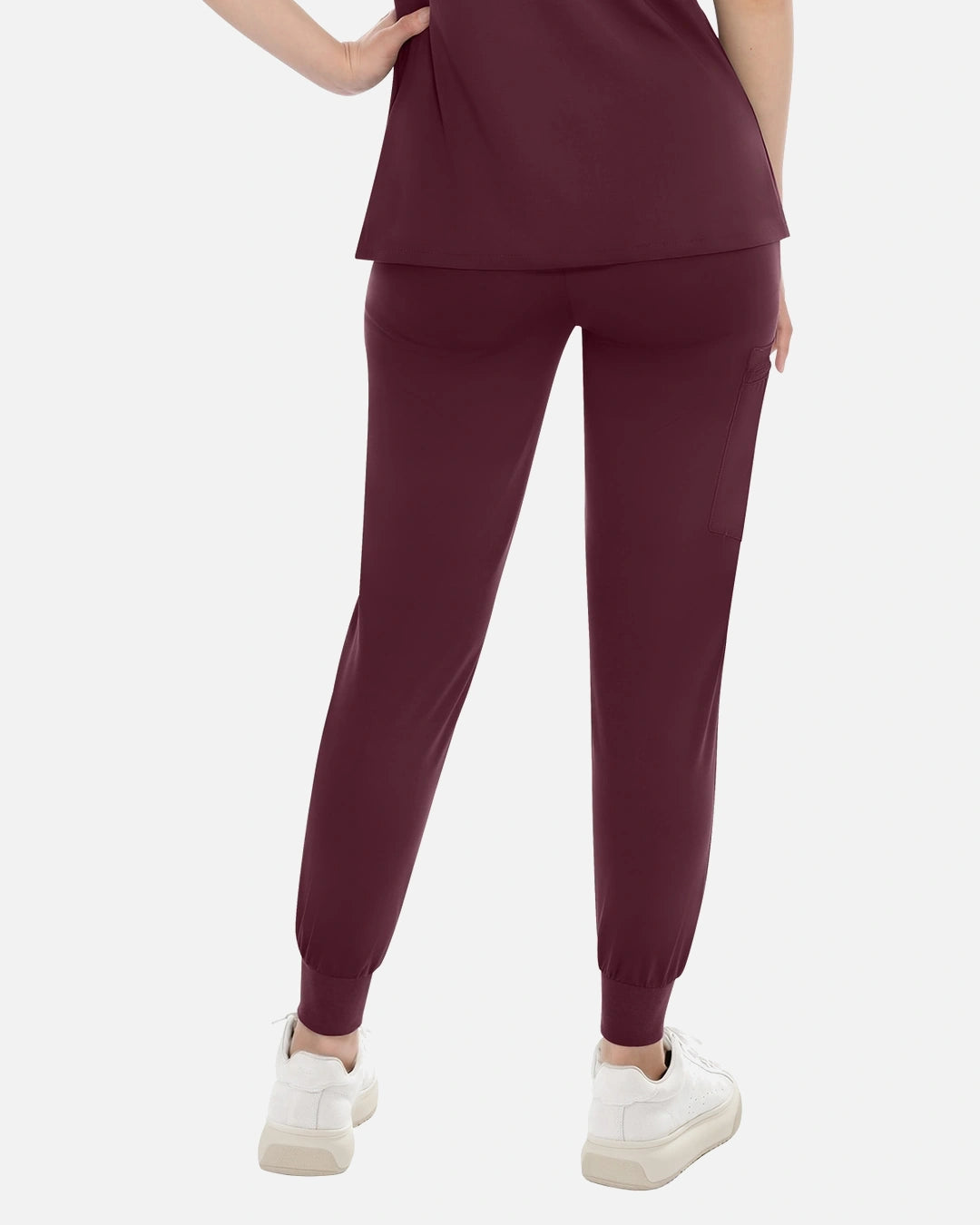Burgundy Red – Eadflie Women's Classic Jogger Uniform Pants – product image 05