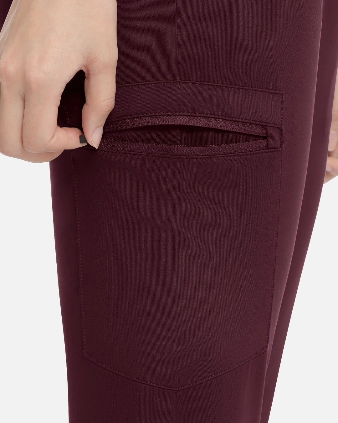 Burgundy Red – Eadflie Women's Classic Jogger Uniform Pants – product image 06