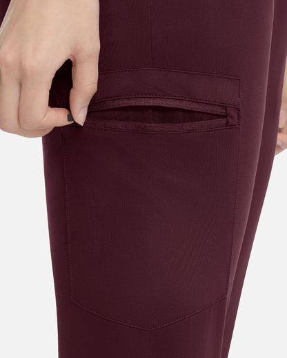 Burgundy Red – Eadflie Women's Classic Jogger Uniform Pants – product image 06