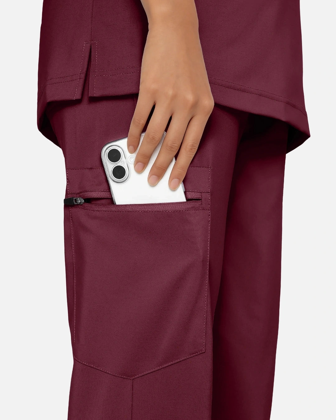 Burgundy Red – Eadflie Women's Classic Jogger Uniform Pants – product image 07