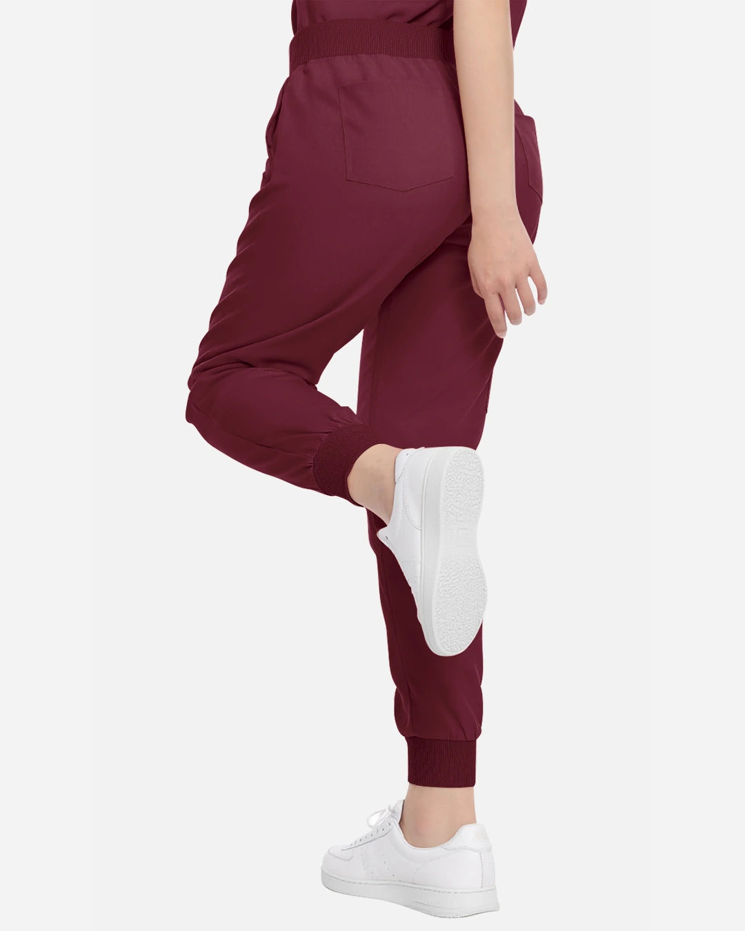 Burgundy Red – Eadflie Women's Multi-Pocket Jogger Uniform Pants – product image 50