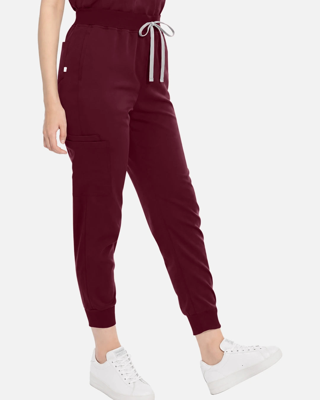 Burgundy Red – Eadflie Women's Tapered Jogger Uniform Pants – Soft Stretch Bottoms – product image 06