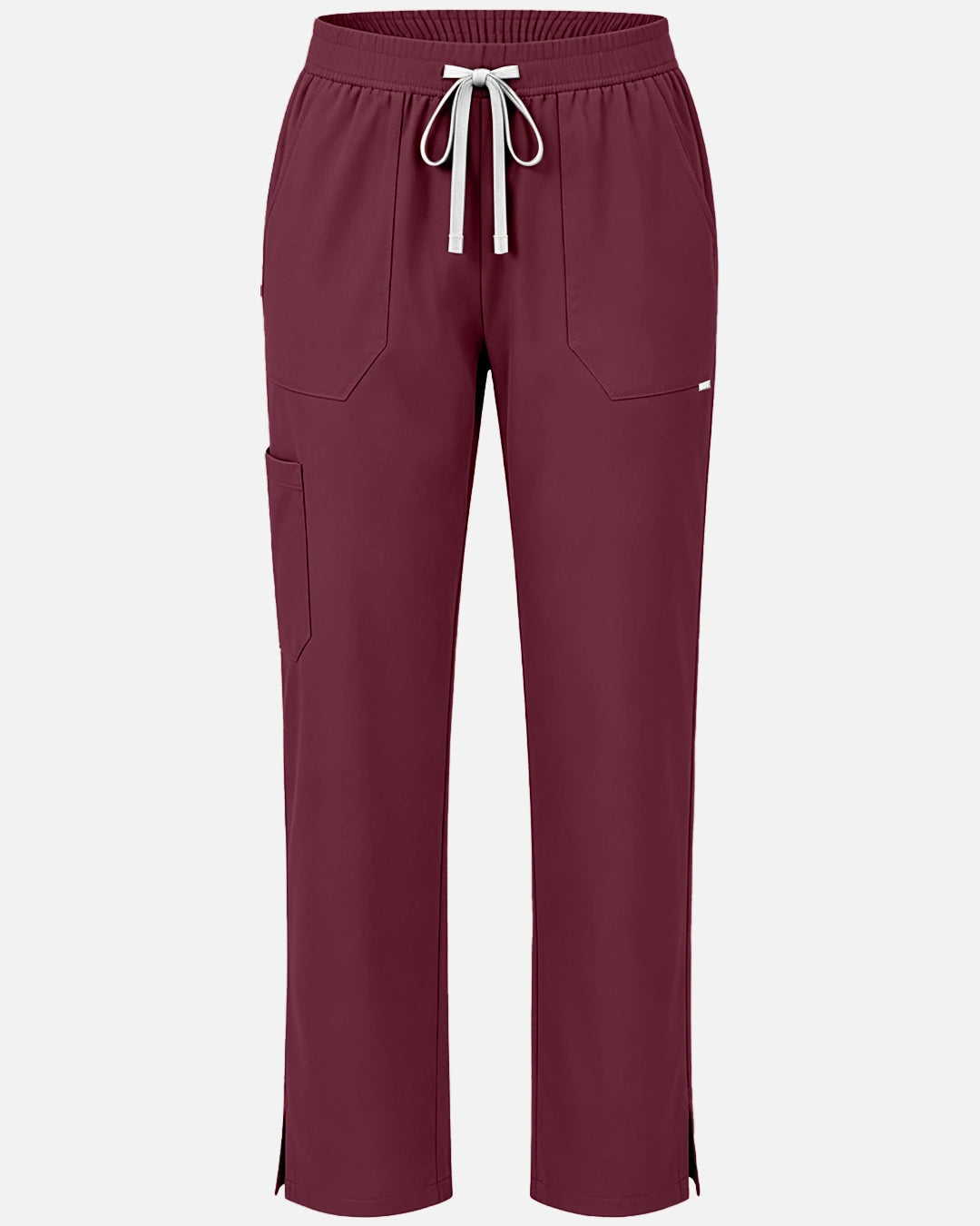 Burgundy Red – Eadflie Women's Woven Straight-Leg Uniform Pants – Structured Tailored Bottoms – product image 78