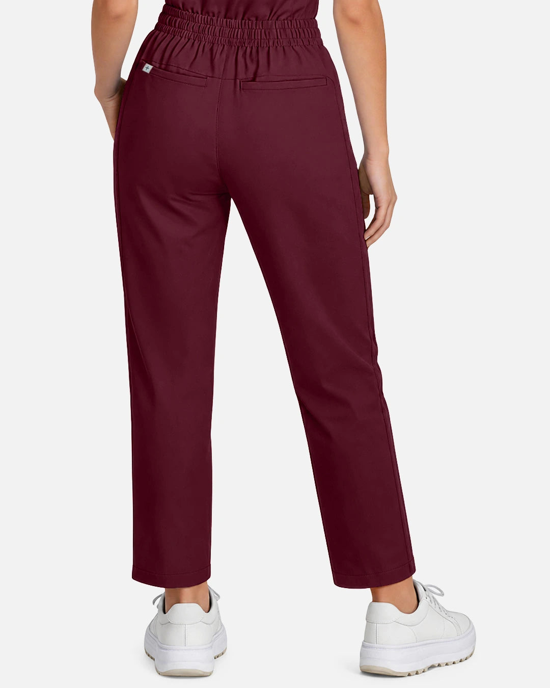 Burgundy Red – Eadflie Women's Slim Fit Tapered Cargo Uniform Pants – product image 22