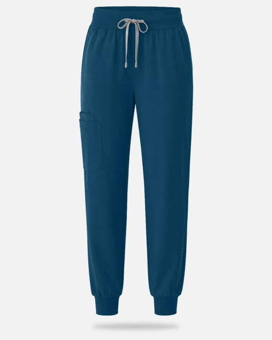 Caribbean Blue – Eadflie Women's Tapered Jogger Uniform Pants – Soft Stretch Bottoms – product image 85
