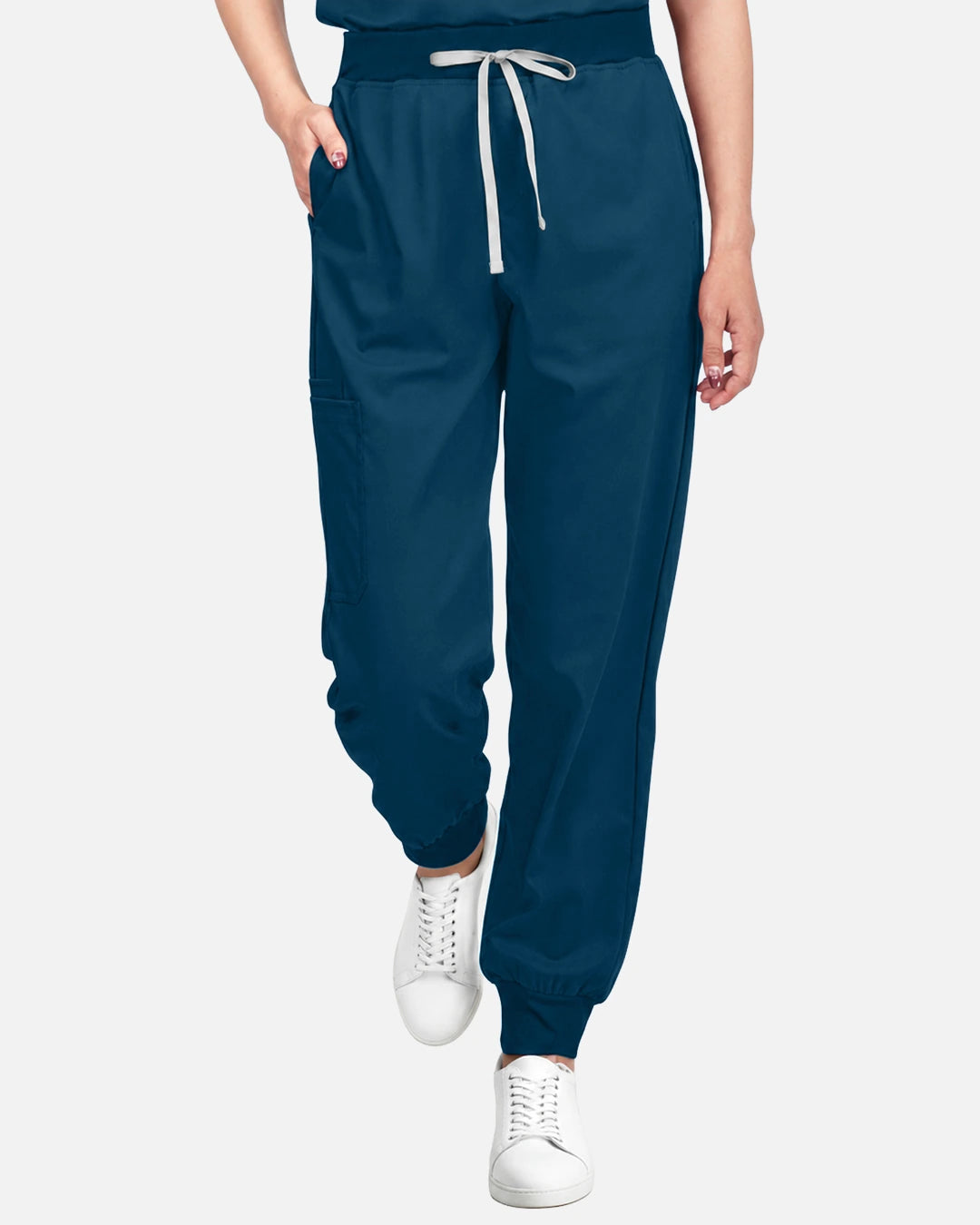 Caribbean Blue – Eadflie Women's Tapered Jogger Uniform Pants – Soft Stretch Bottoms – product image 86