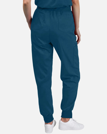Caribbean Blue – Eadflie Women's Tapered Jogger Uniform Pants – Soft Stretch Bottoms – product image 89