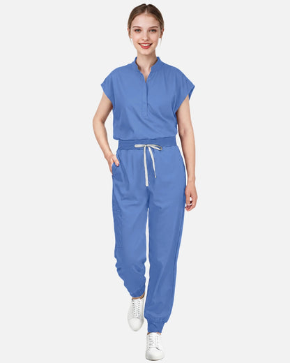 Ceil Blue – Eadflie Women's Tapered Jogger Uniform Pants – Soft Stretch Bottoms – product image 33