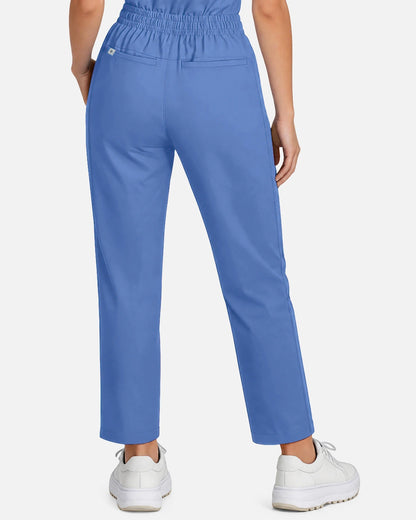 Ceil Blue – Eadflie Women's Slim Fit Tapered Cargo Uniform Pants – product image 70