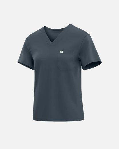 Charcoal Grey – Eadflie Women's Classic V-Neck Uniform Top – product image 65