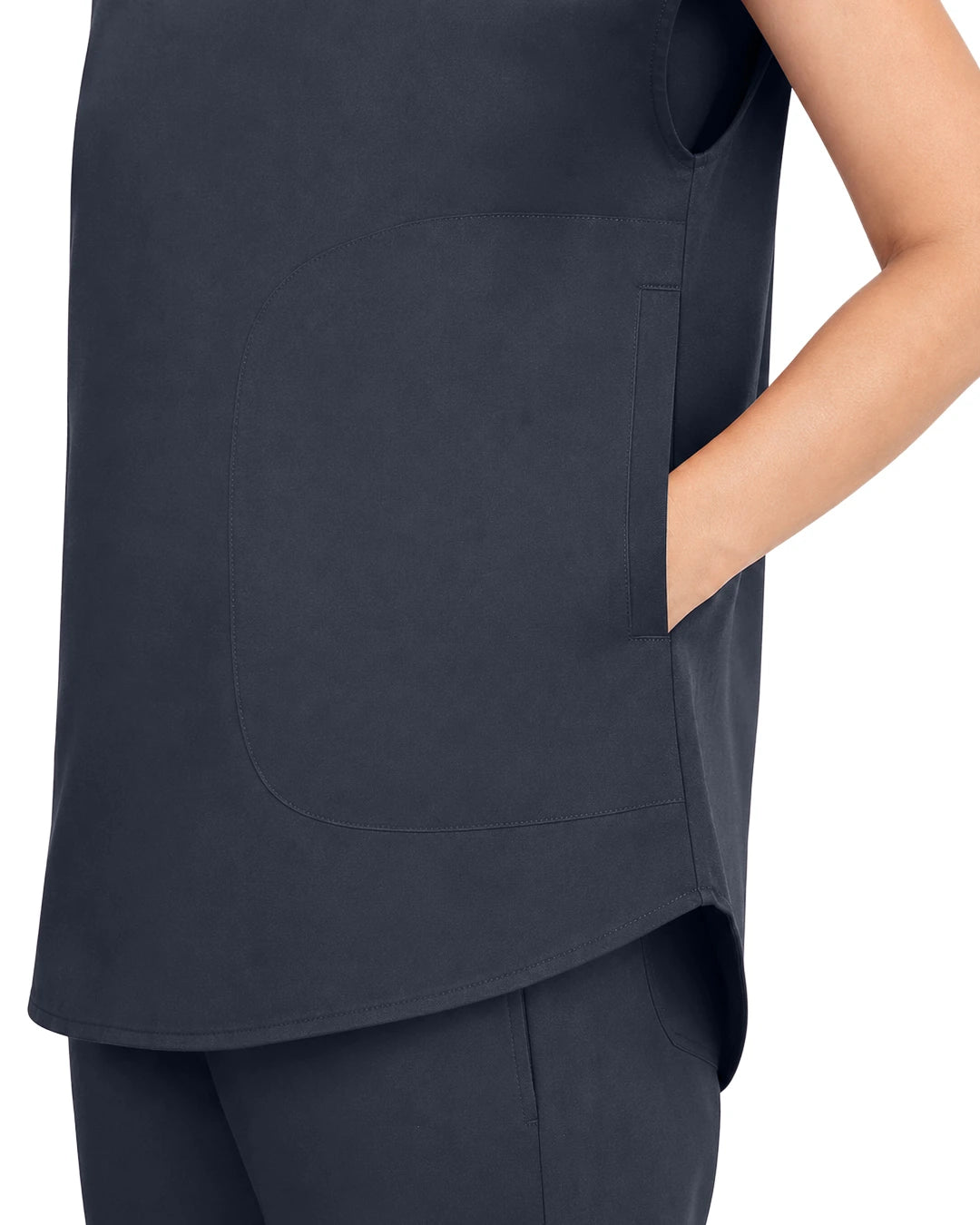 Charcoal Grey – Eadflie Women's Sleeveless Mandarin Collar Uniform Top – product image 11