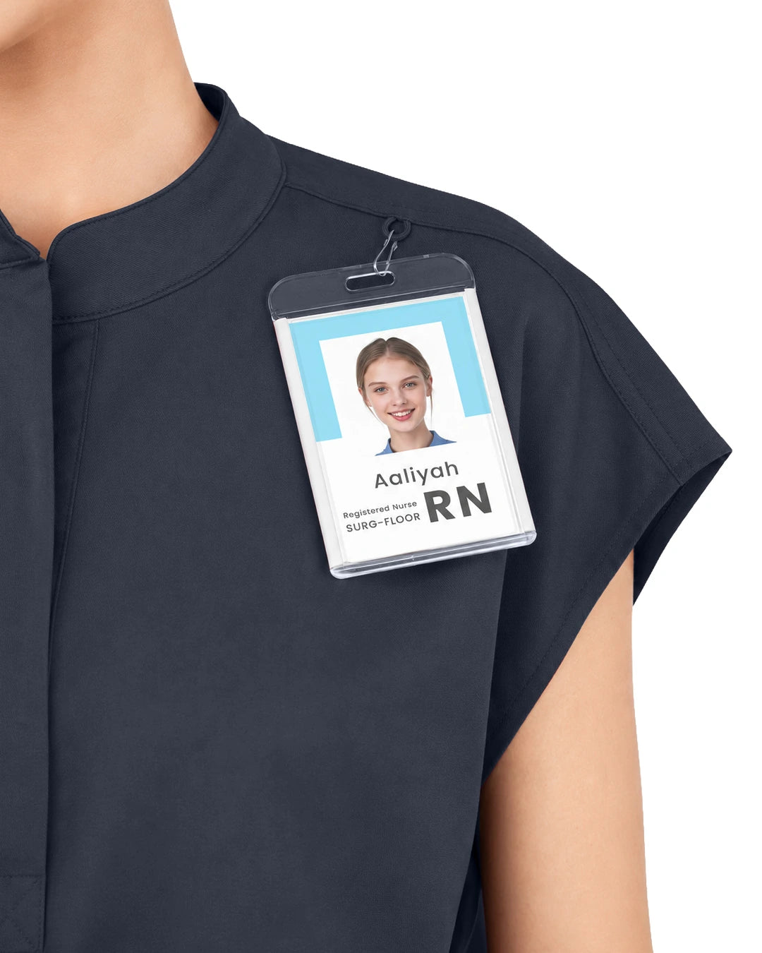 Charcoal Grey – Eadflie Women's Sleeveless Mandarin Collar Uniform Top – product image 12