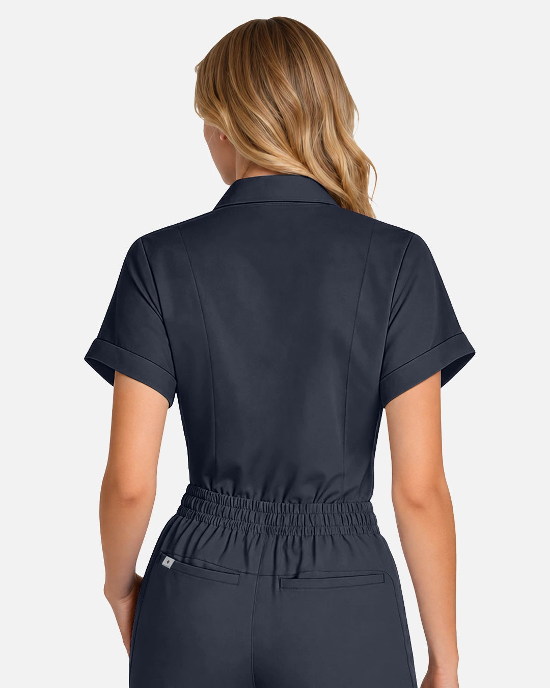 Charcoal Grey – Eadflie Women's Split V-Neck Uniform Top – product image 11