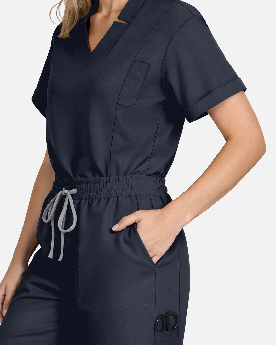 Charcoal Grey – Eadflie Women's Slim Fit Tapered Cargo Uniform Pants – product image 12