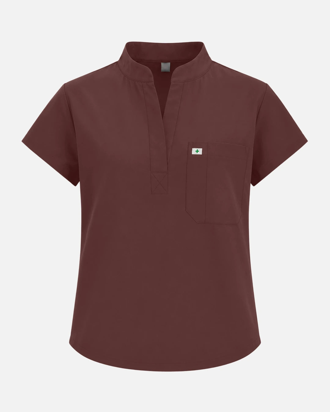 Coffee – Eadflie Women's Sleeveless Henley Uniform Top – product image 55