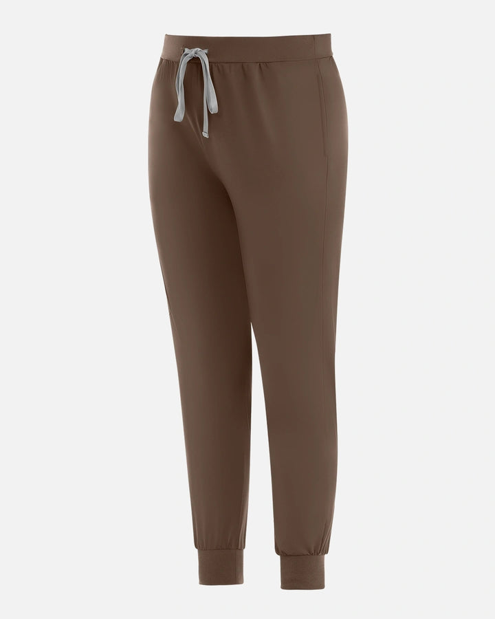Eadflie  Women's Classic Jogger Uniform Pants - Coffee