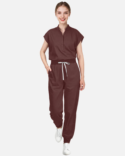 Coffee – Eadflie Women's Tapered Jogger Uniform Pants – Soft Stretch Bottoms – product image 63