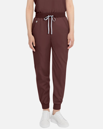 Coffee – Eadflie Women's Multi-Pocket Jogger Uniform Pants – product image 33