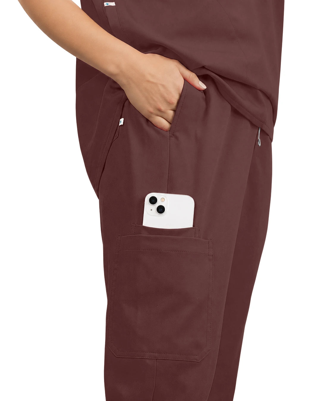 Coffee – Eadflie Women's Tapered Jogger Uniform Pants – Soft Stretch Bottoms – product image 64