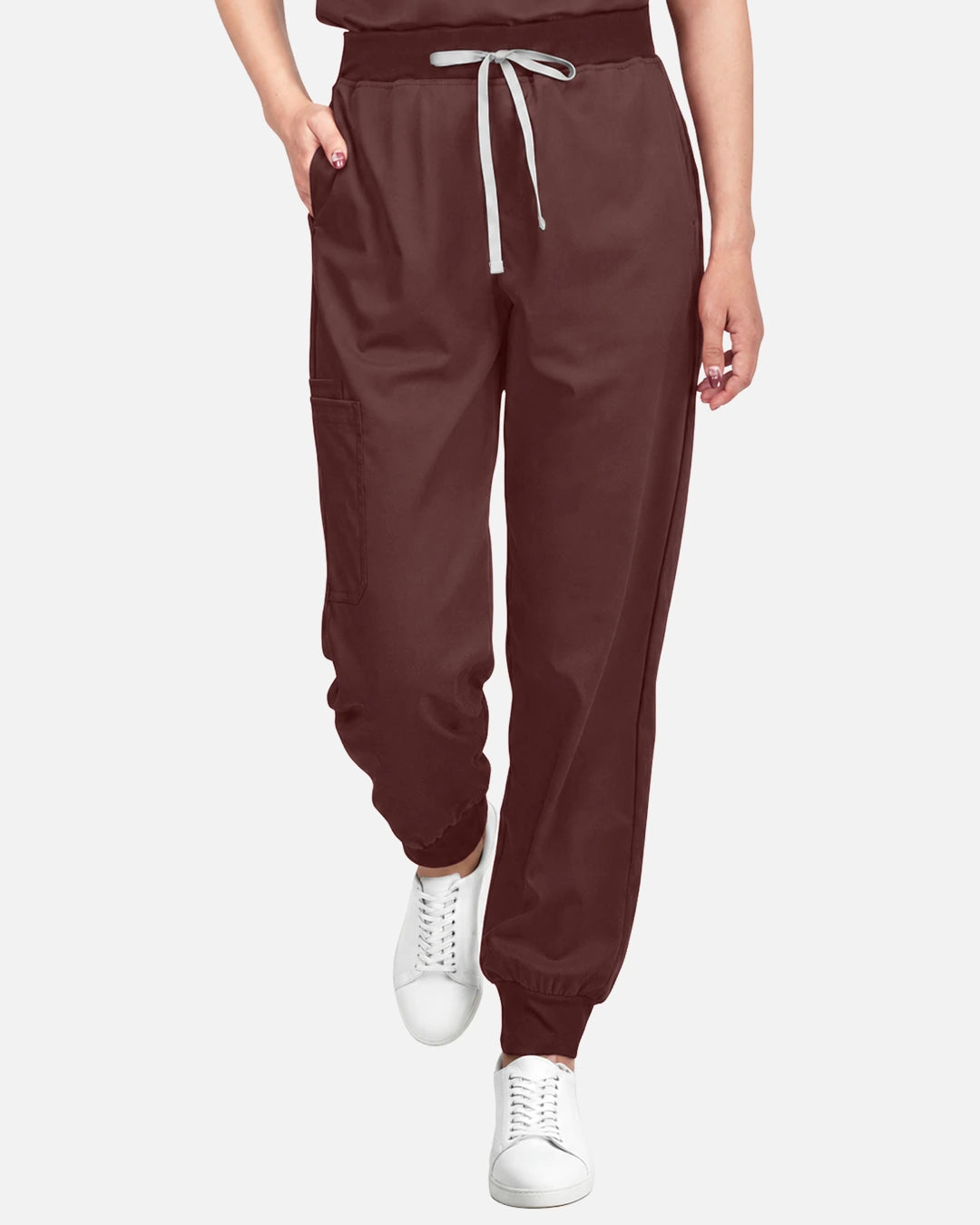 Coffee – Eadflie Women's Tapered Jogger Uniform Pants – Soft Stretch Bottoms – product image 62