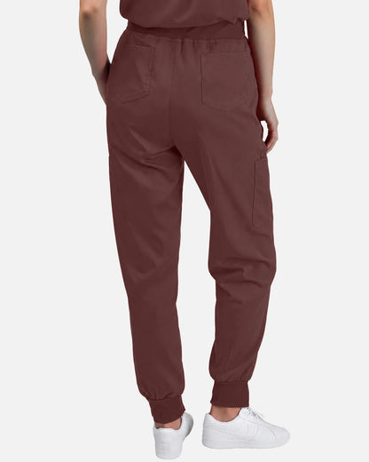 Coffee – Eadflie Women's Tapered Jogger Uniform Pants – Soft Stretch Bottoms – product image 65