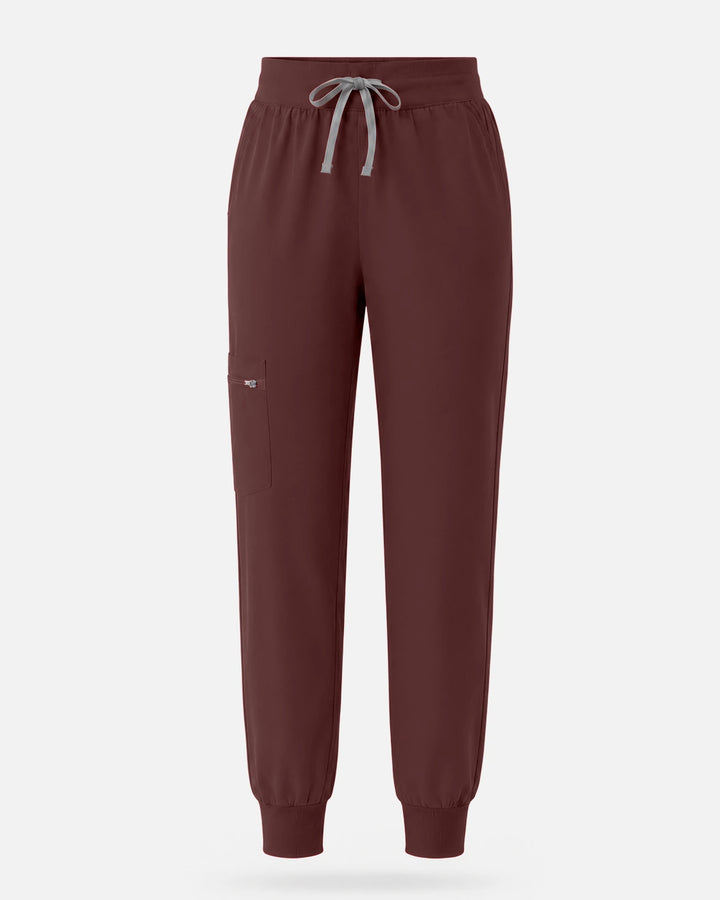 Eadflie Women's Multi-Pocket Jogger Uniform Pants - Coffee