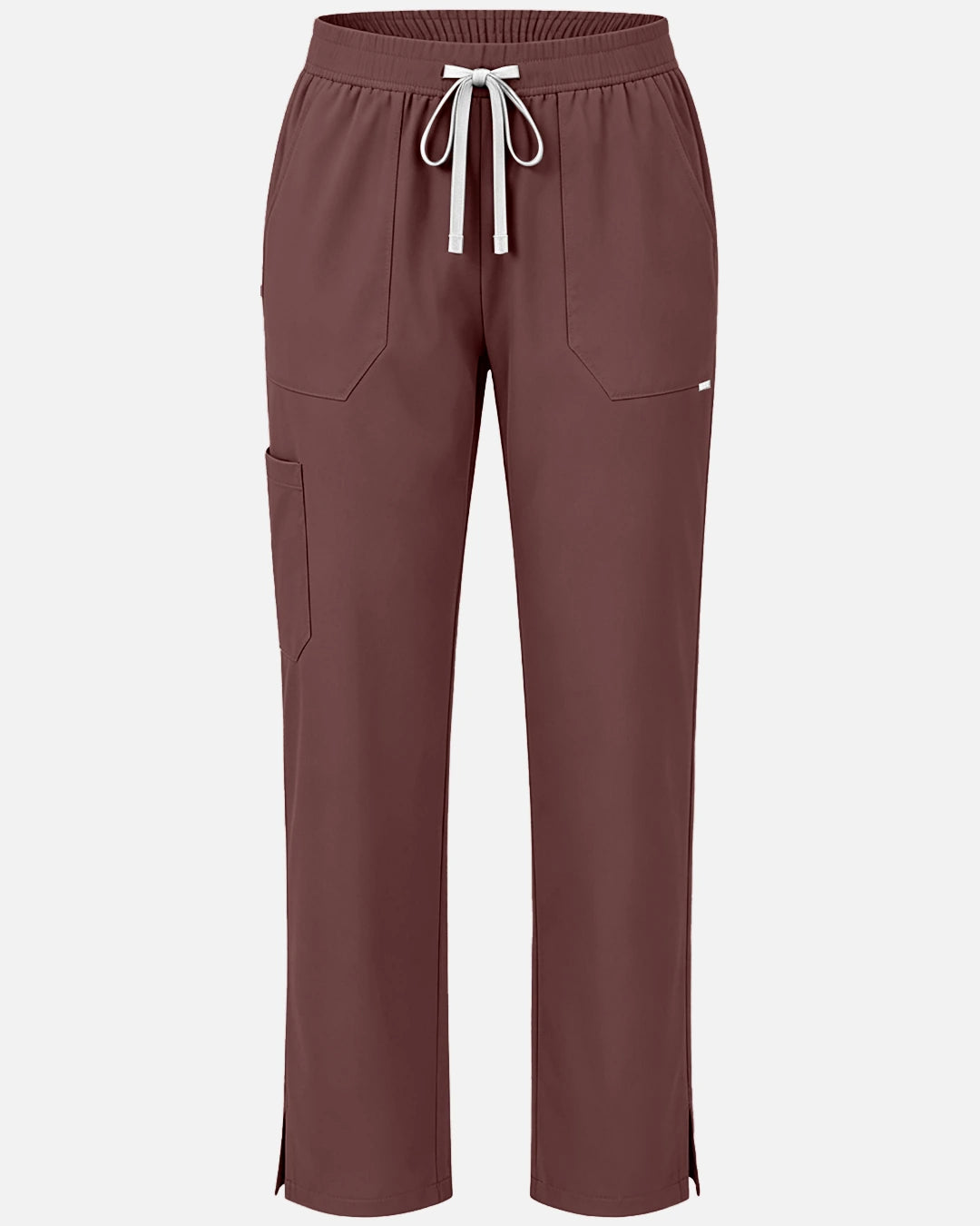 Coffee – Eadflie Women's Woven Straight-Leg Uniform Pants – Structured Tailored Bottoms – product image 08