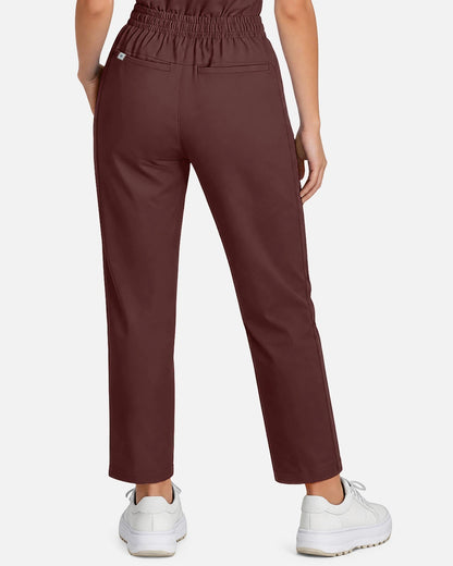 Coffee – Eadflie Women's Slim Fit Tapered Cargo Uniform Pants – product image 34