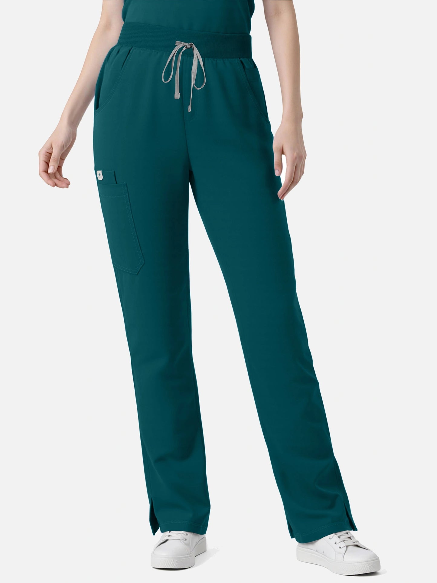 Dark Green – Eadflie Women's Zip Polo Straight-Leg Uniform Set – product image 71