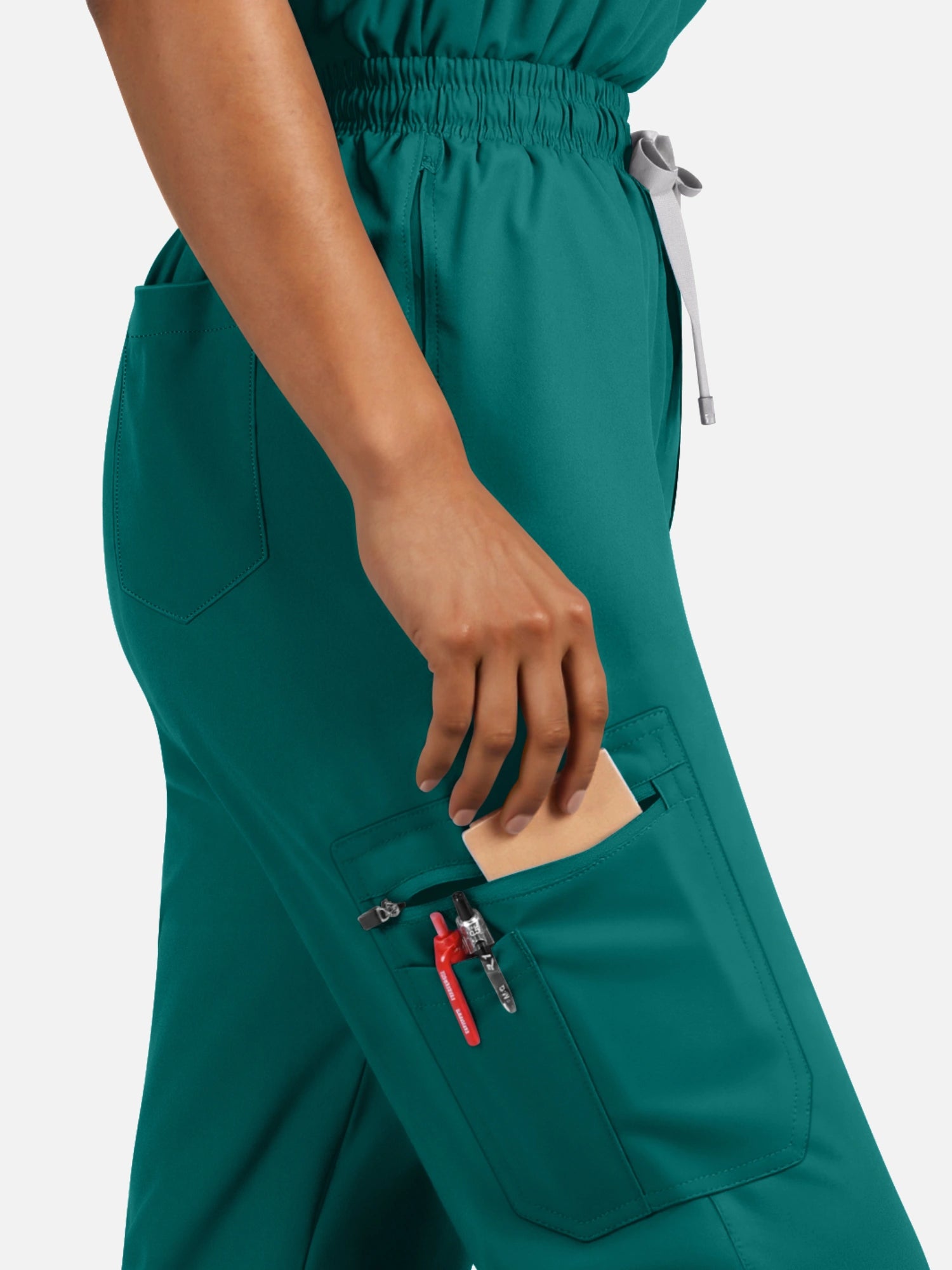 Dark Green – Eadflie Women's Henley Sleeveless Jogger Uniform Set – product image 69
