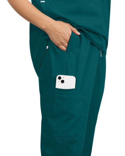Dark Green – Eadflie Women's Tapered Jogger Uniform Pants – Soft Stretch Bottoms – product image 70