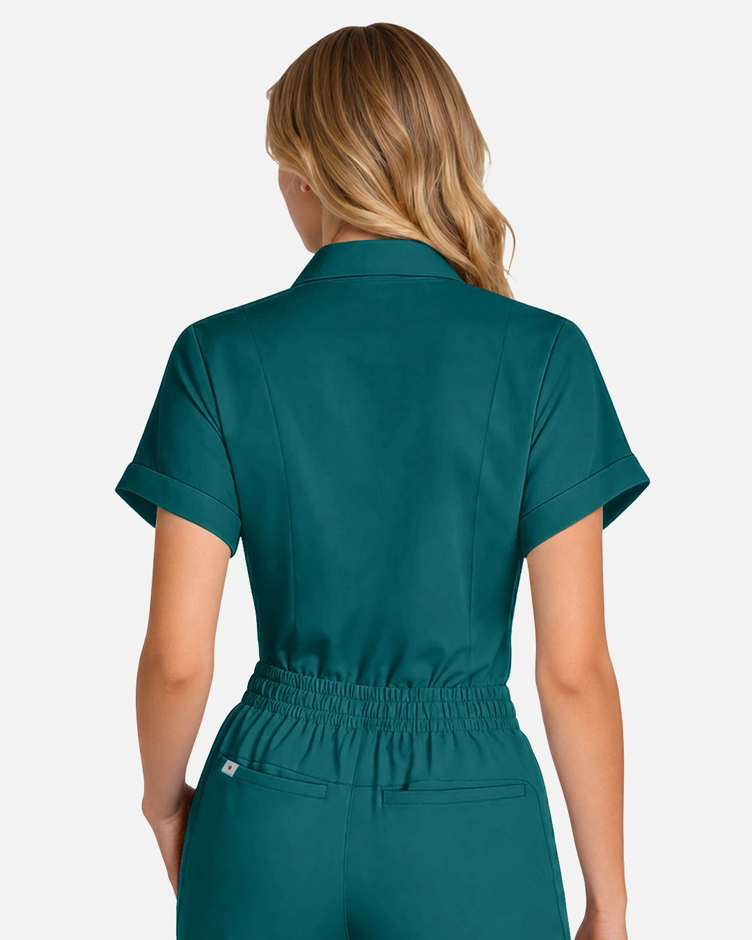 Dark Green – Eadflie Women's Split V-Neck Uniform Top – product image 65