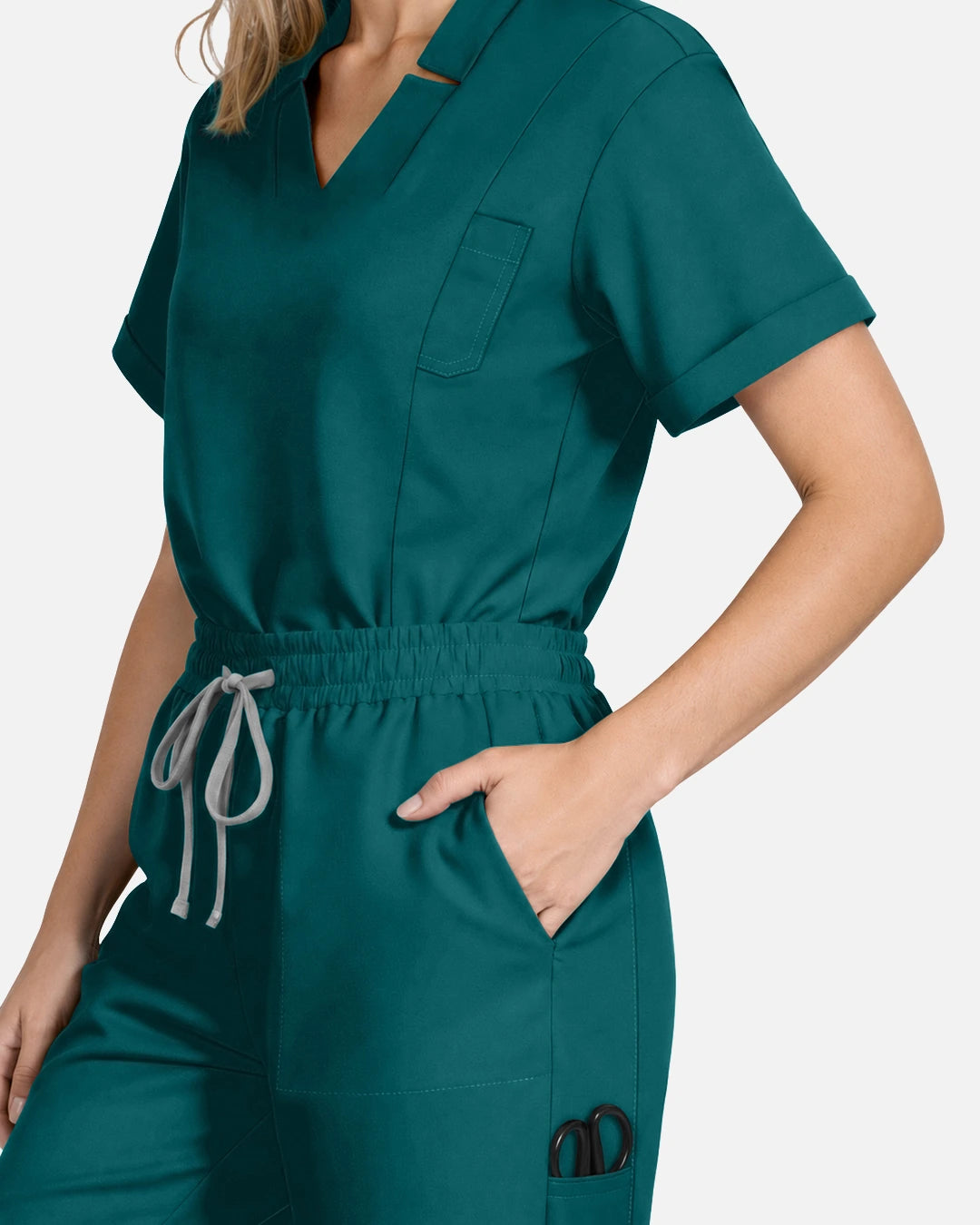 Dark Green – Eadflie Women's Slim Fit Tapered Cargo Uniform Pants – product image 66