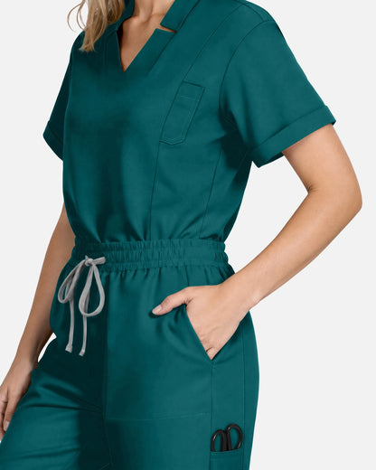 Dark Green – Eadflie Women's Slim Fit Tapered Cargo Uniform Pants – product image 66